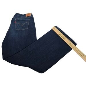 Levis 515 Bootcut Jeans Womens 16S Dark Wash Blue Denim Stretch 33x30